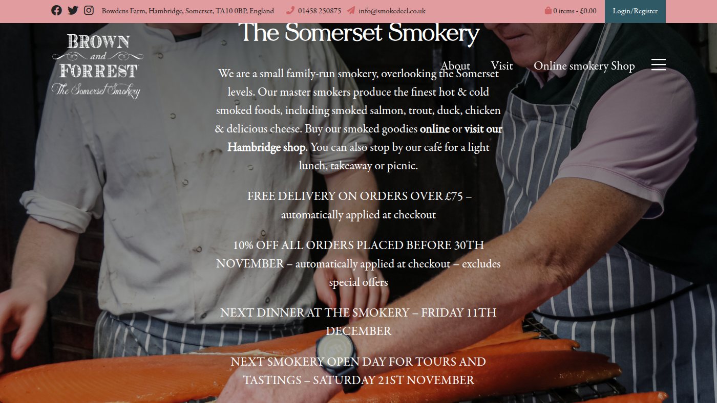 The home page of brownandforrest.co.uk