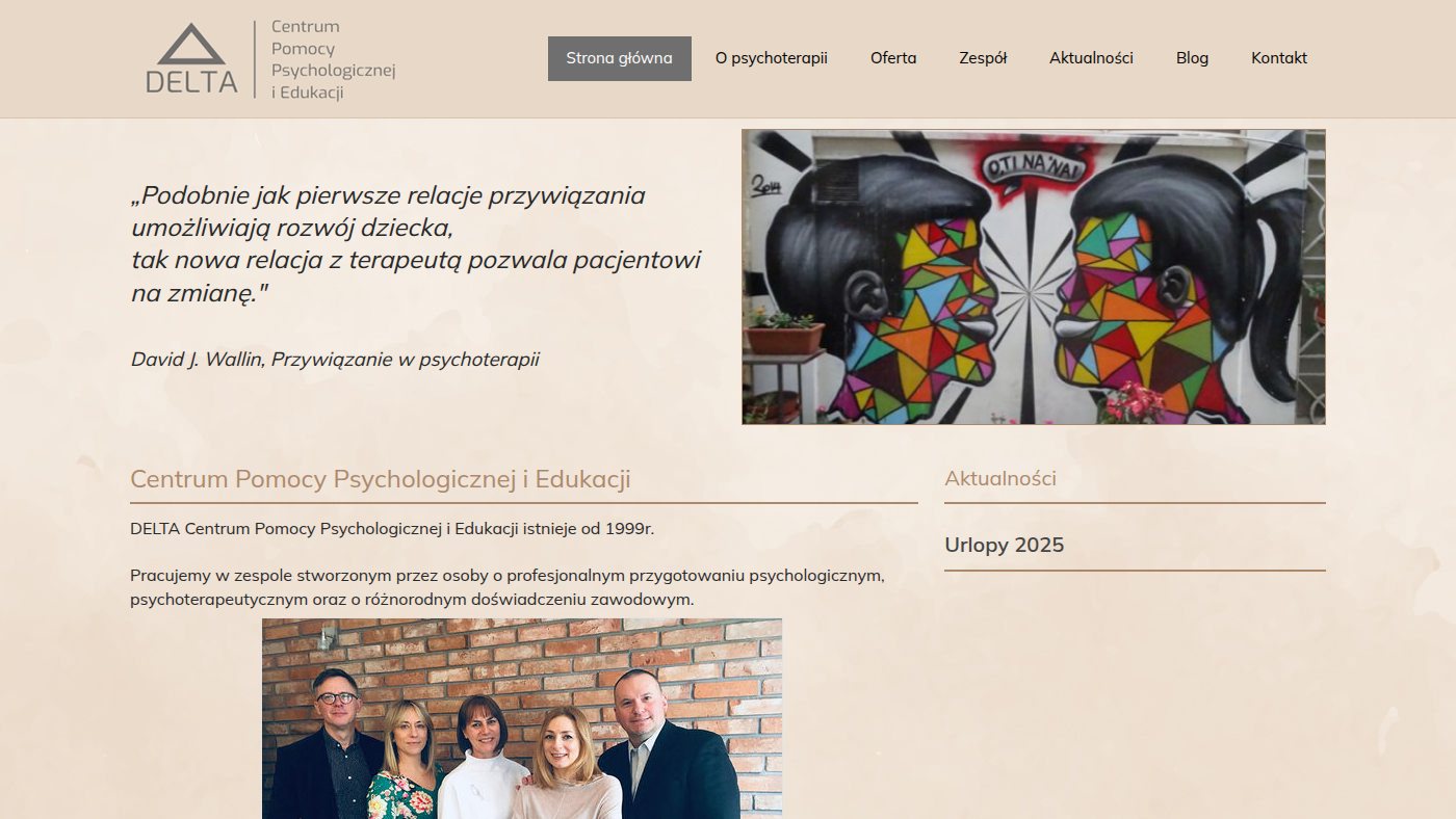 The home page of delta-psychoterapia.pl