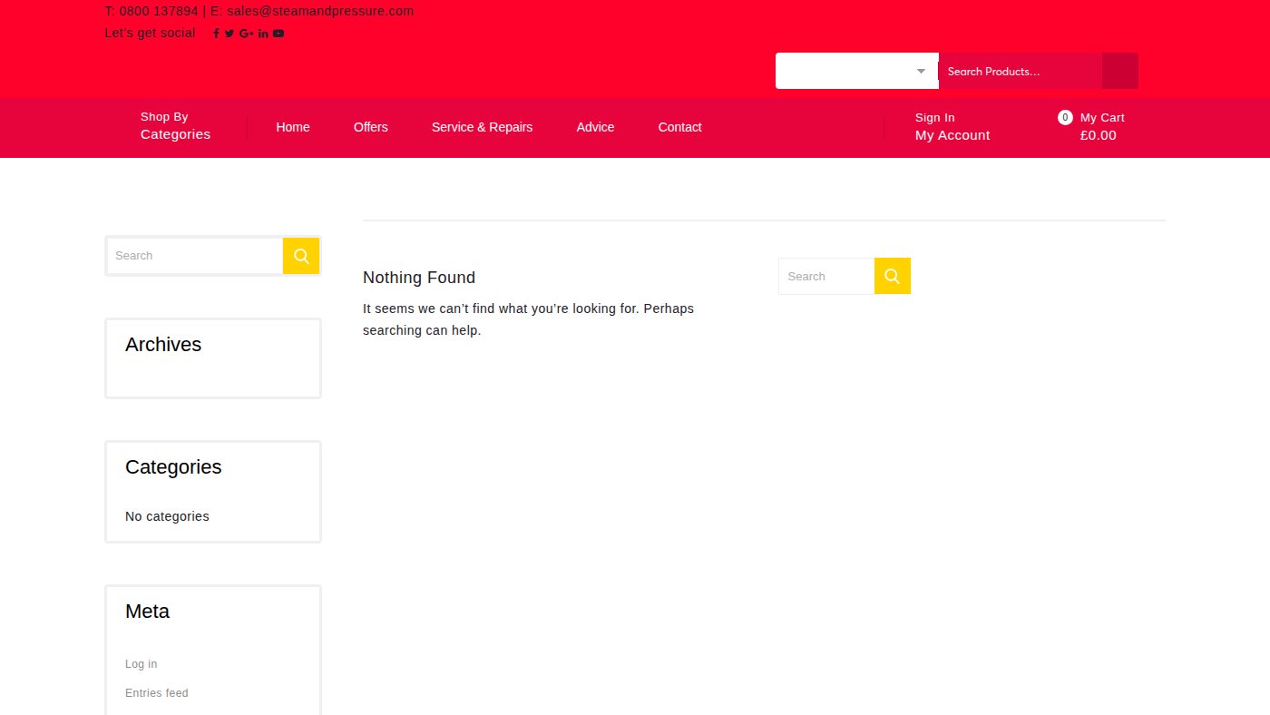 The home page of steamandpressure.co.uk