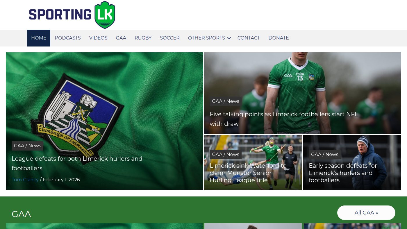 The home page of sportinglimerick.com
