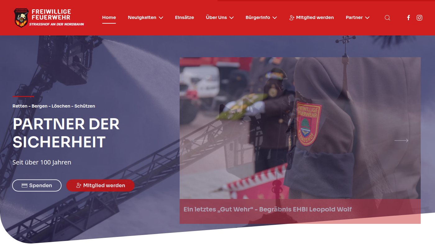 The home page of feuerwehr-strasshof.at