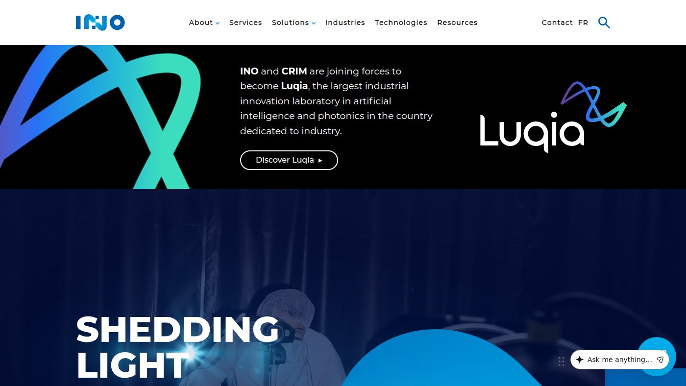 The home page of ino.ca