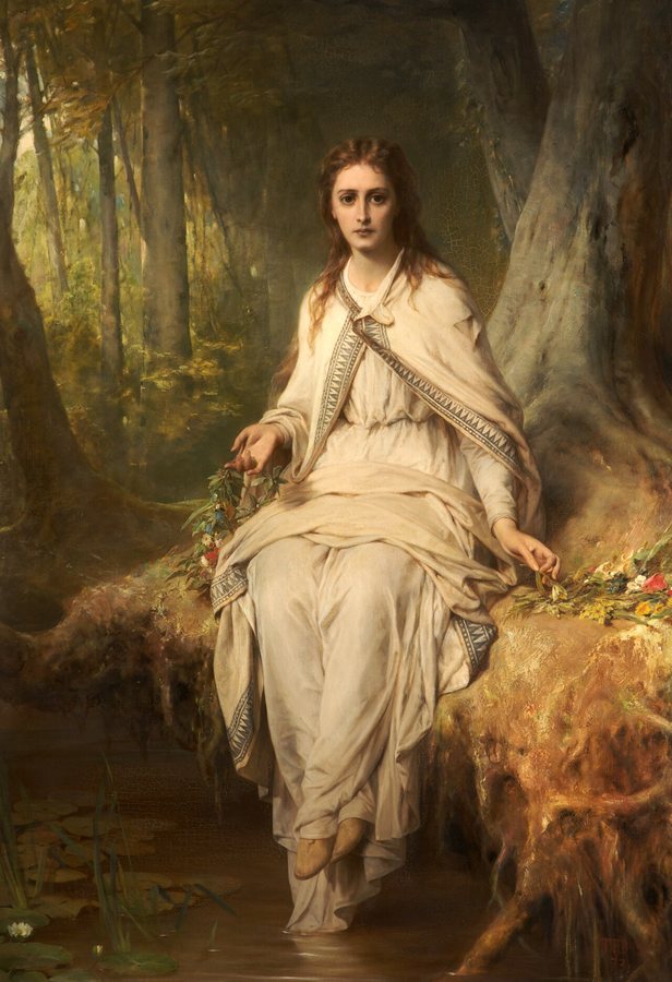 Ofelia, dipinto a olio