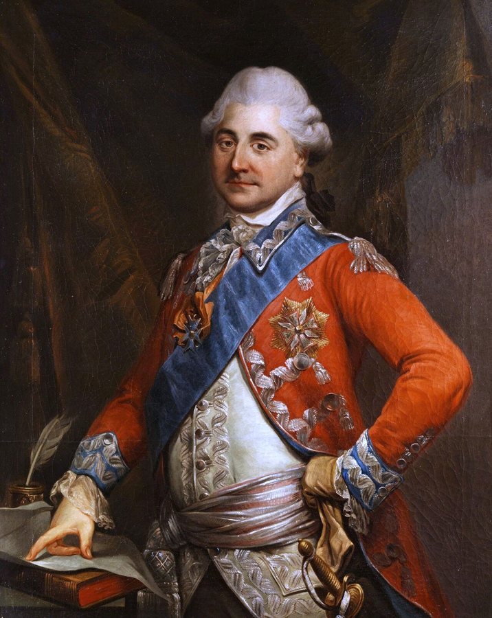 Stanisław August Poniatowski, a lover of Catherine who was elected ruler of Poland-Lithuania with her aid in 1764 (portrayed in 1786 by Bacciarelli)