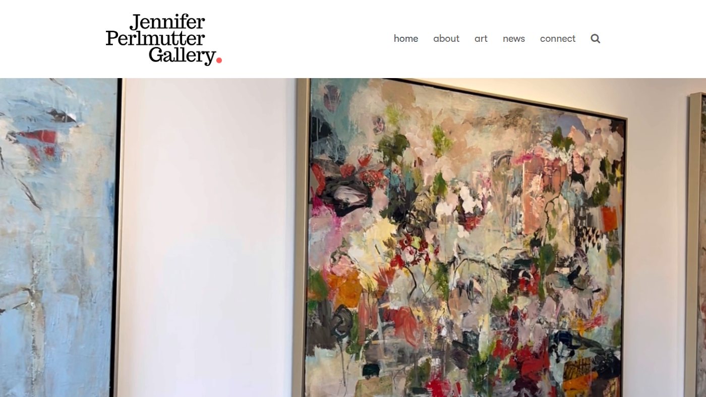 The home page of jenniferperlmuttergallery.com