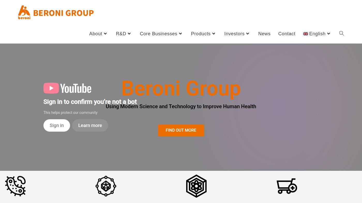 The home page of beronigroup.com