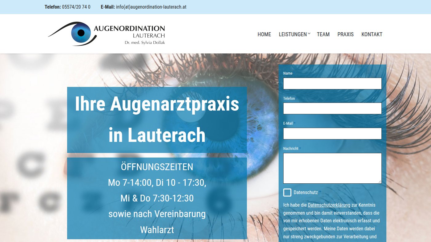 The home page of augenordination-lauterach.at