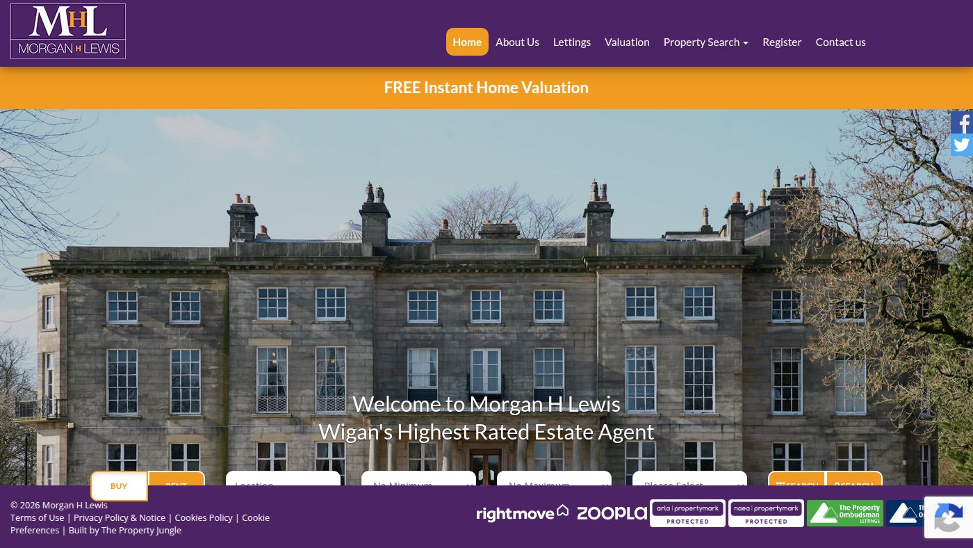 The home page of mhlestateagents.co.uk