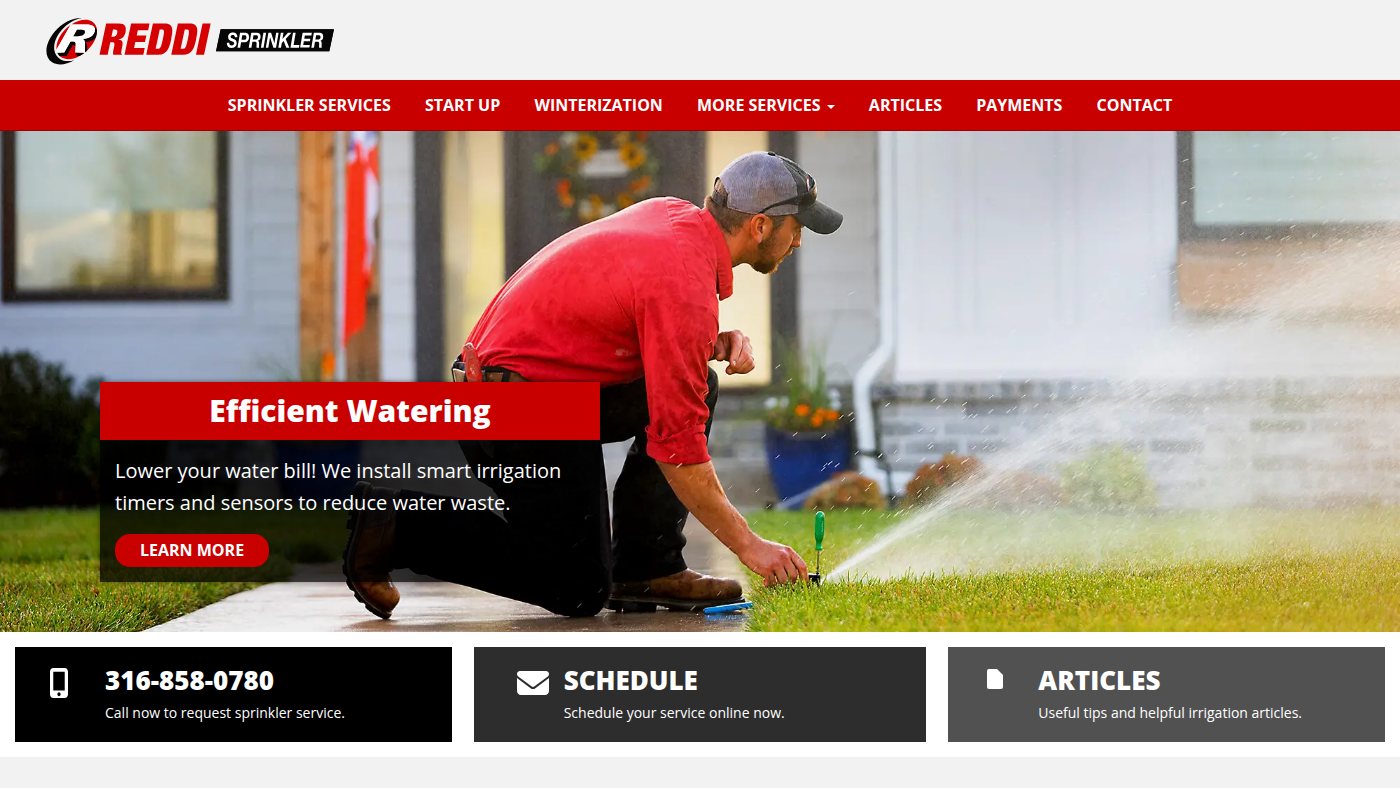 The home page of reddisprinklerswichita.com