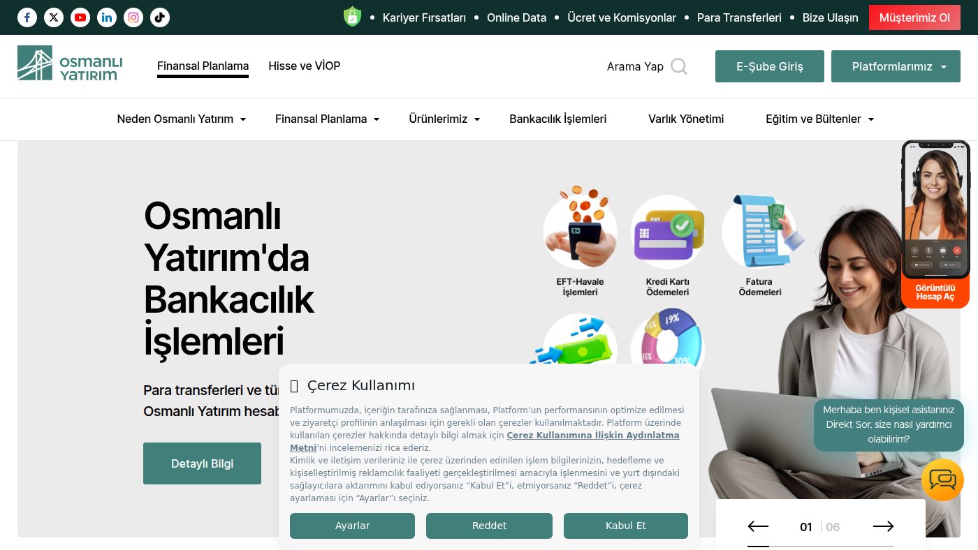 The home page of osmanlimenkul.com.tr