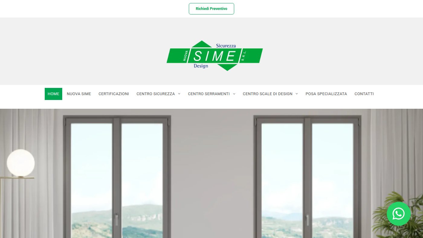 The home page of nuovasime.it