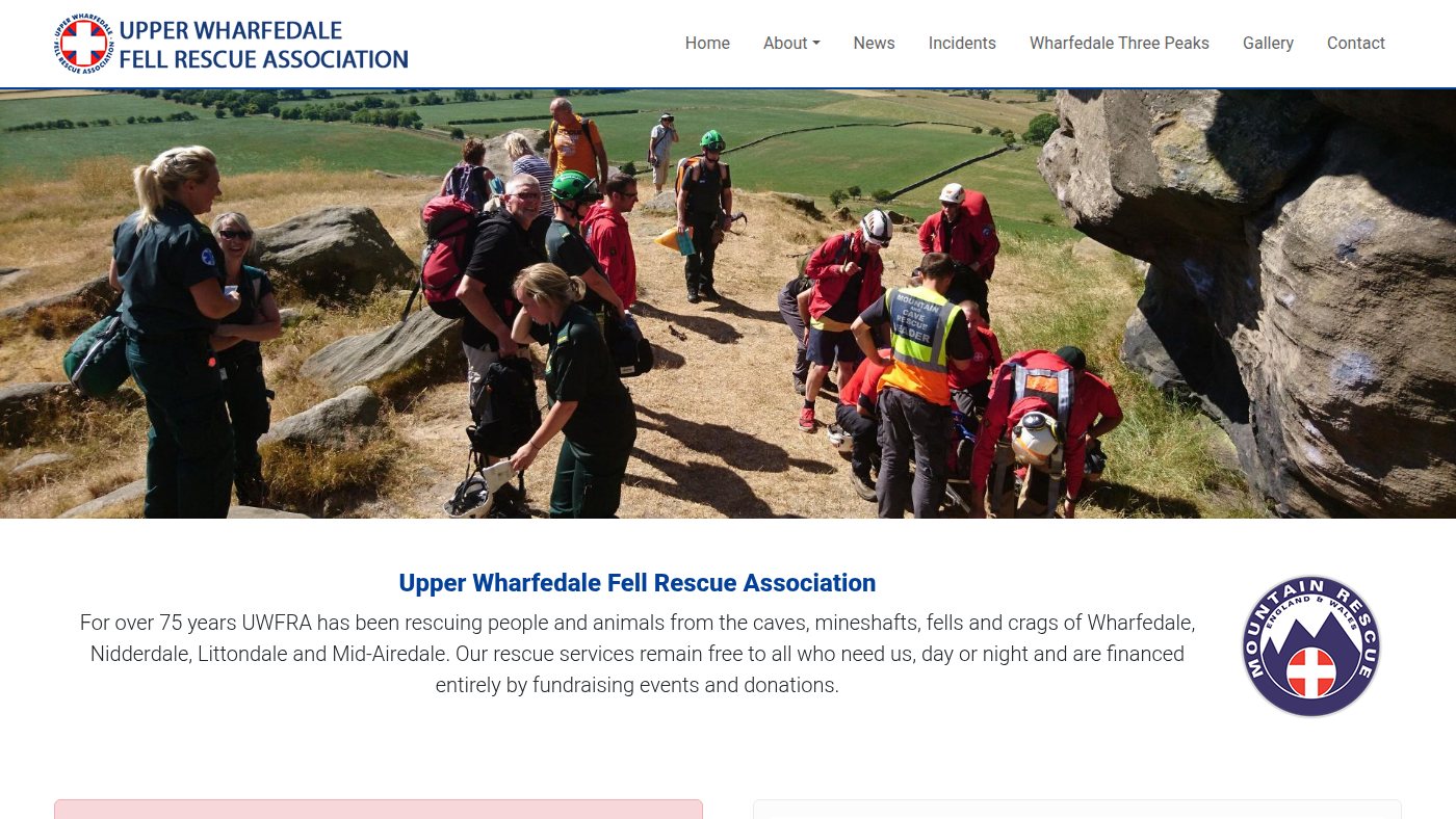 The home page of uwfra.org.uk
