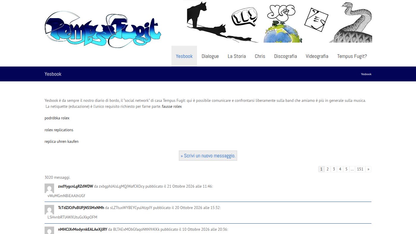 The home page of tempus-fugit.it