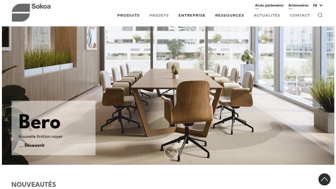 The home page of sokoa.com