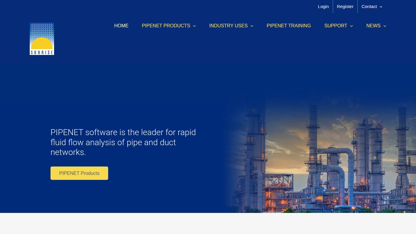 The home page of sunrise-sys.com