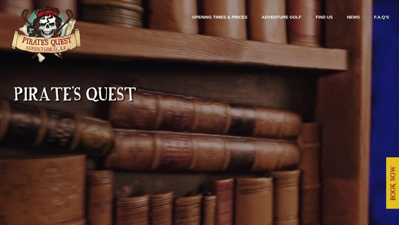 The home page of piratesquest.co.uk