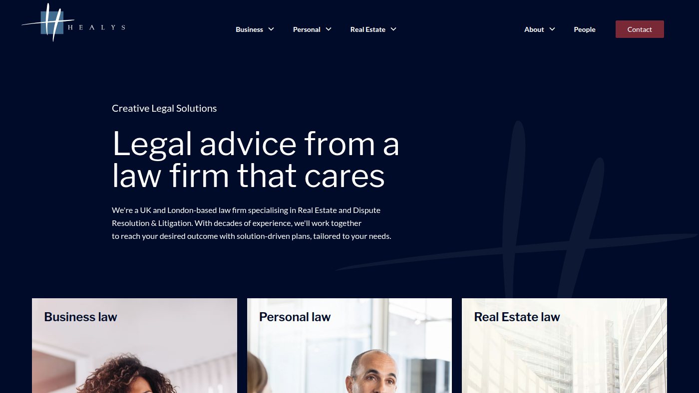 The home page of healys.com