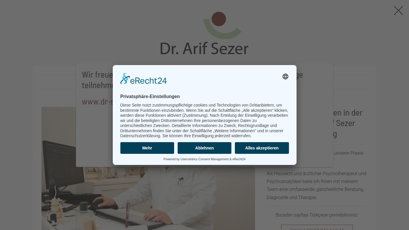 The home page of dr-sezer.de