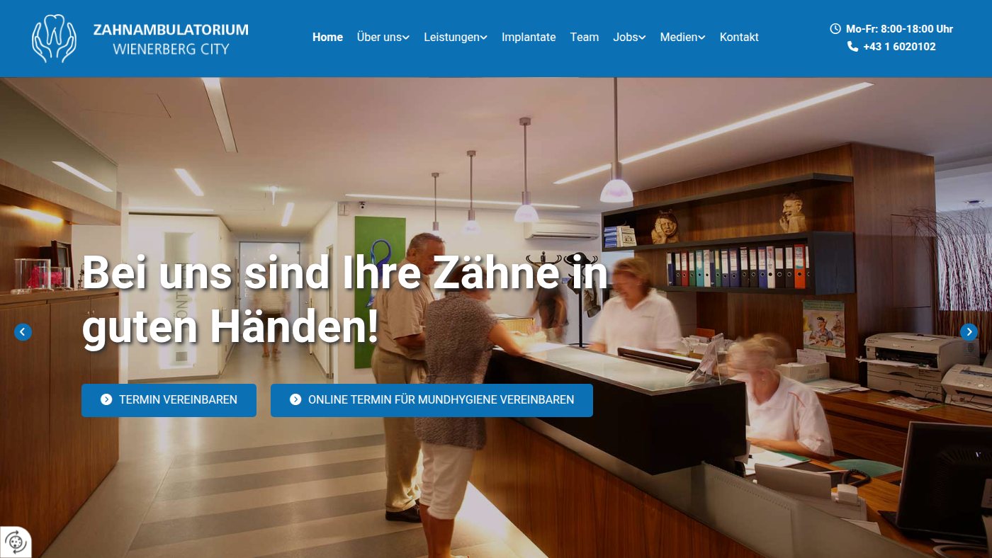The home page of zahnambulatorium-wien.at