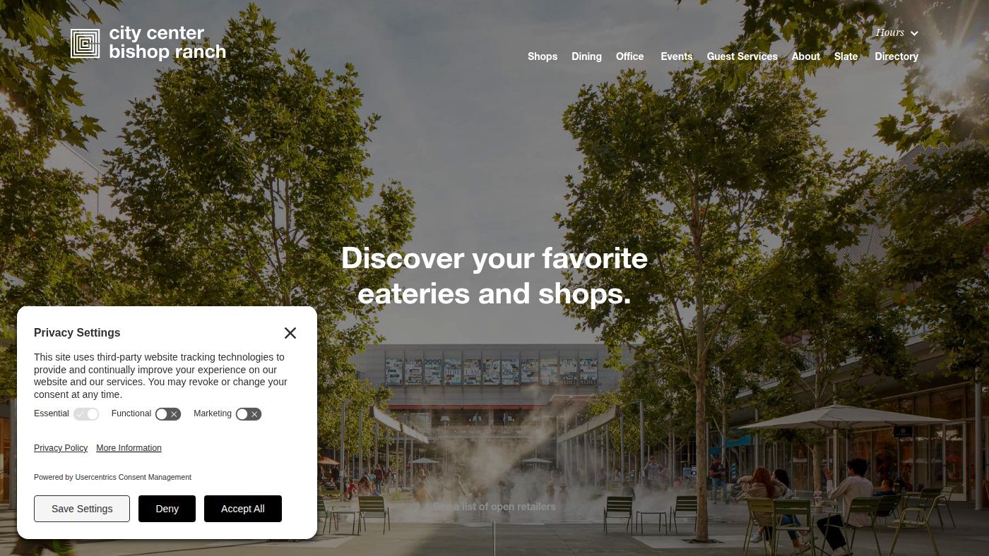 The home page of citycenterbishopranch.com