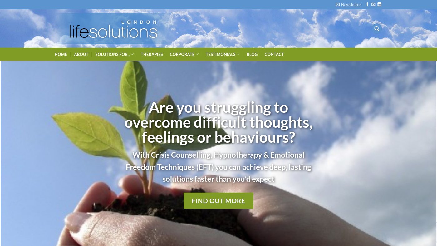 The home page of londonlifesolutions.com