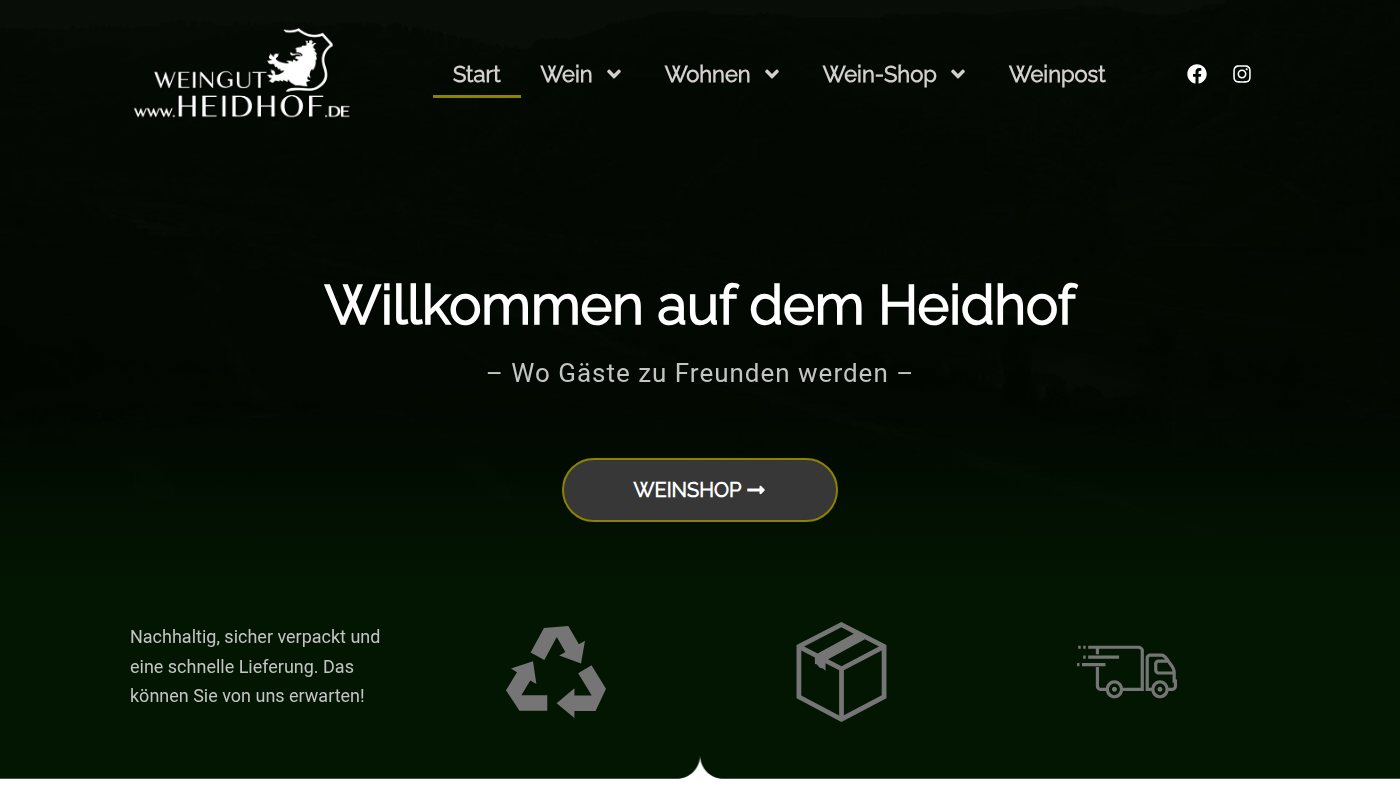 The home page of heidhof.de