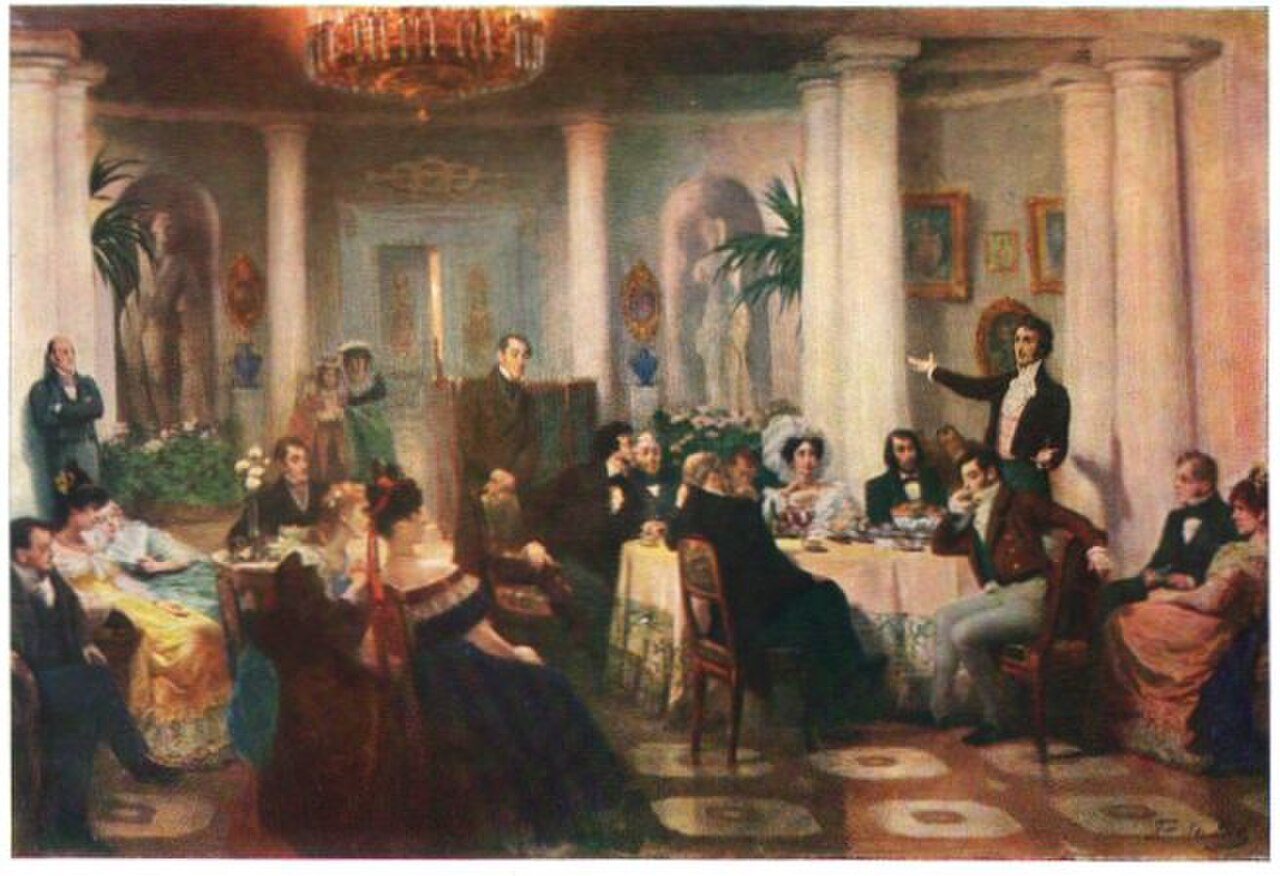 Il salotto di Moscow della principessa Zinaida Volkonskaya, frequentato da Mickiewicz