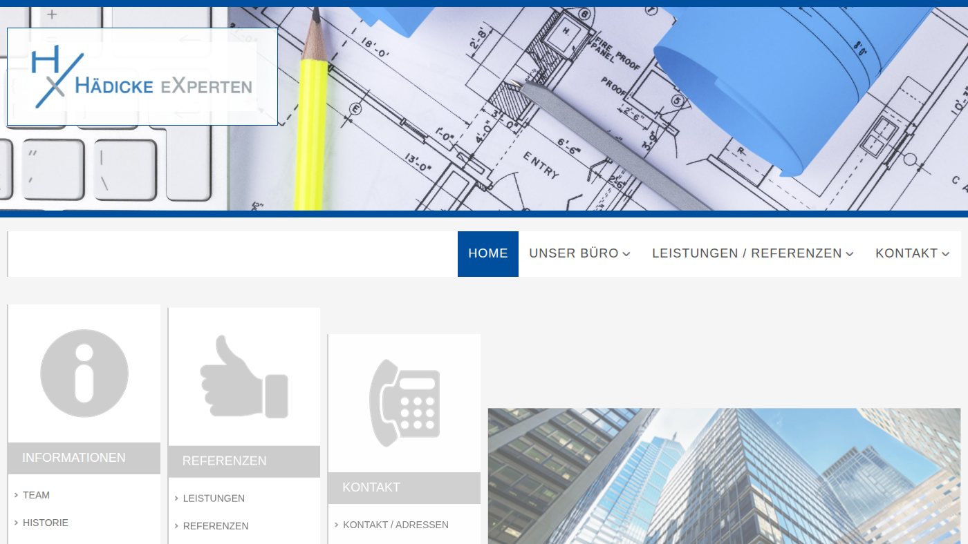 The home page of haedicke-experten.de