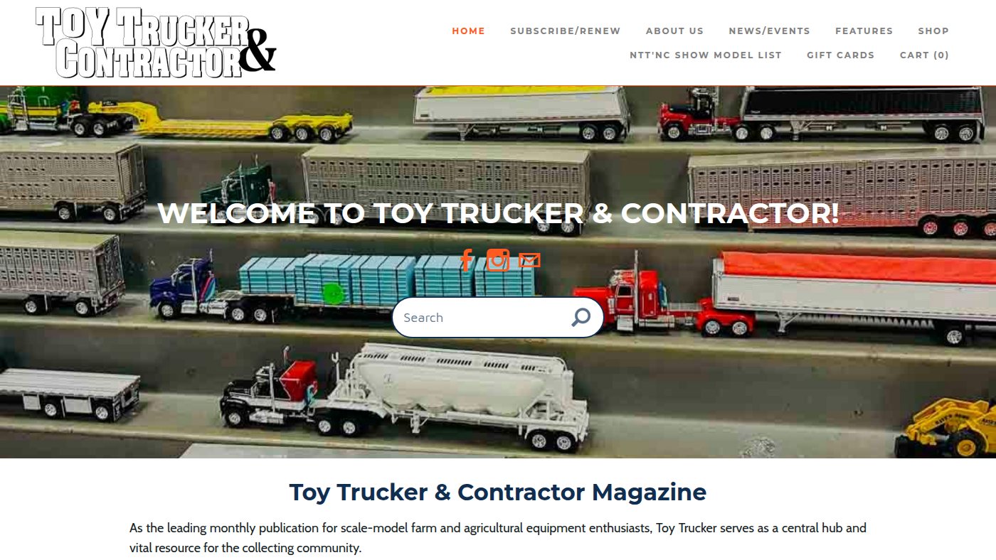 The home page of toytrucker.com