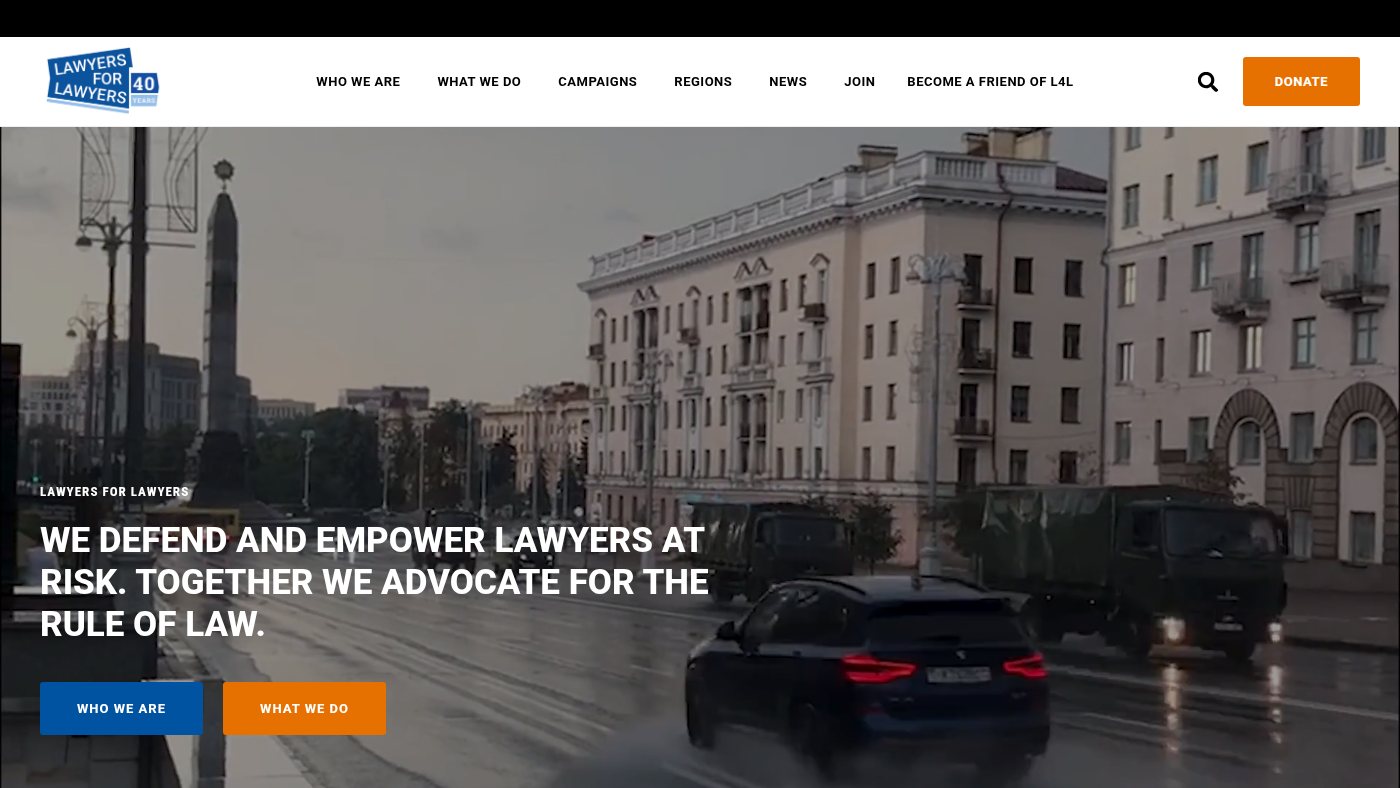 The home page of lawyersforlawyers.org