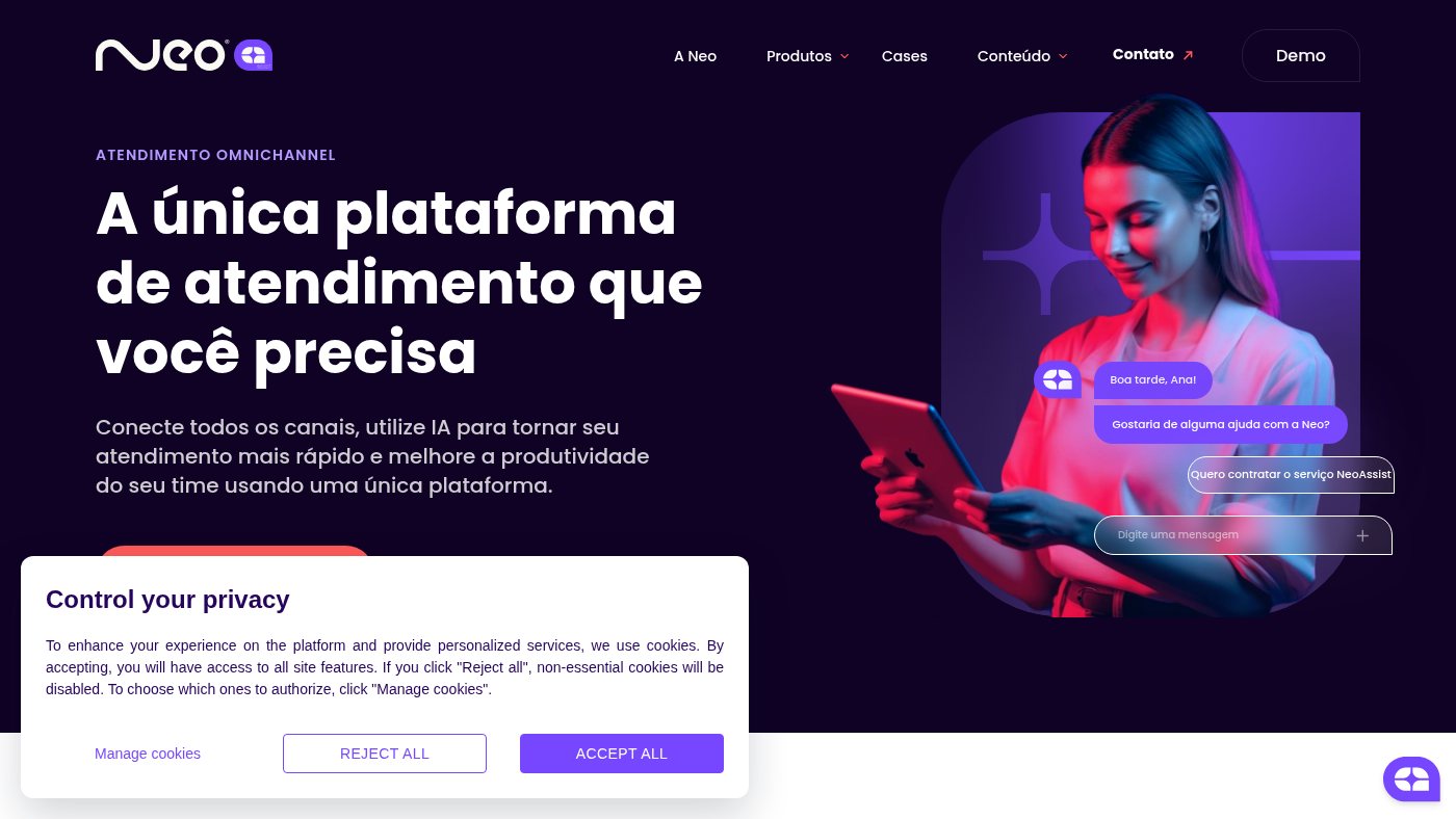 The home page of neoassist.com