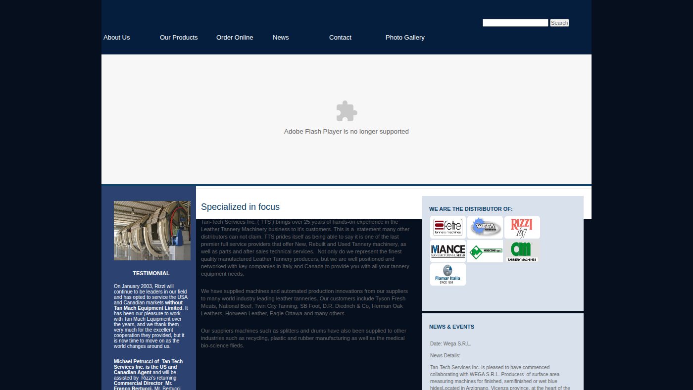The home page of tantechservices.com