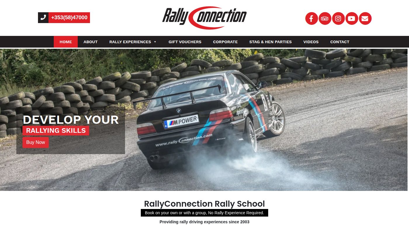 The home page of rallyconnection.com
