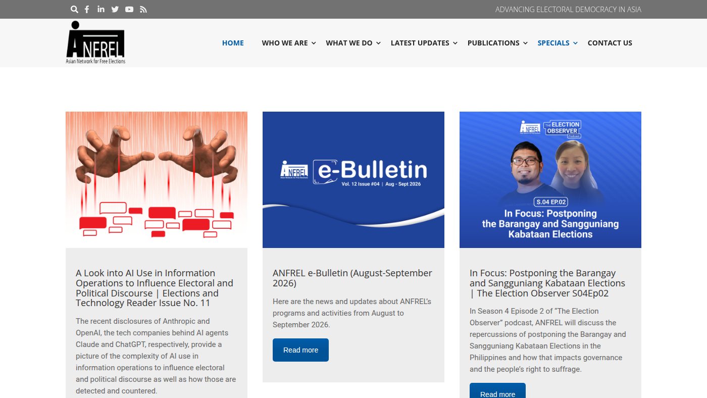The home page of anfrel.org