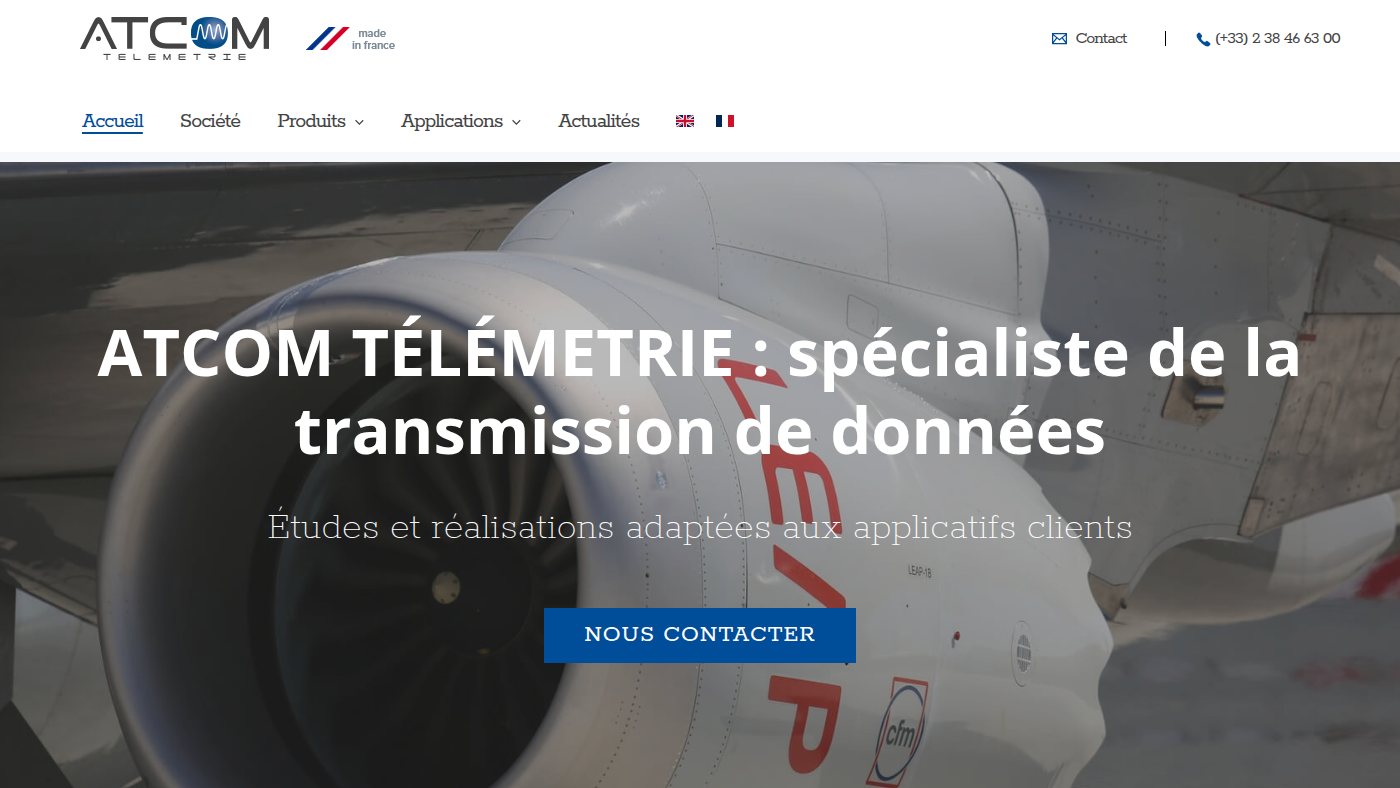 The home page of atcom.fr