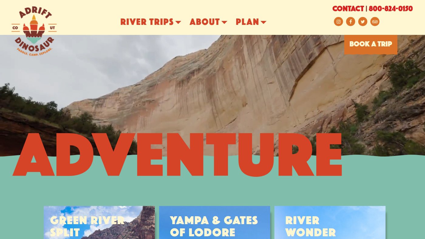 The home page of adrift.com