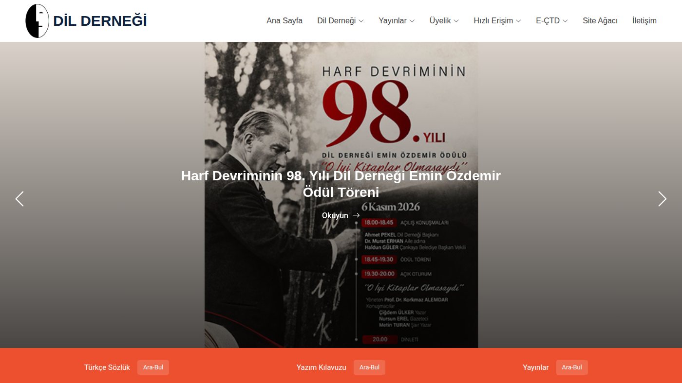 The home page of dildernegi.org.tr
