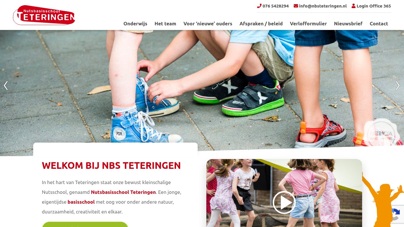 The home page of nbsteteringen.nl