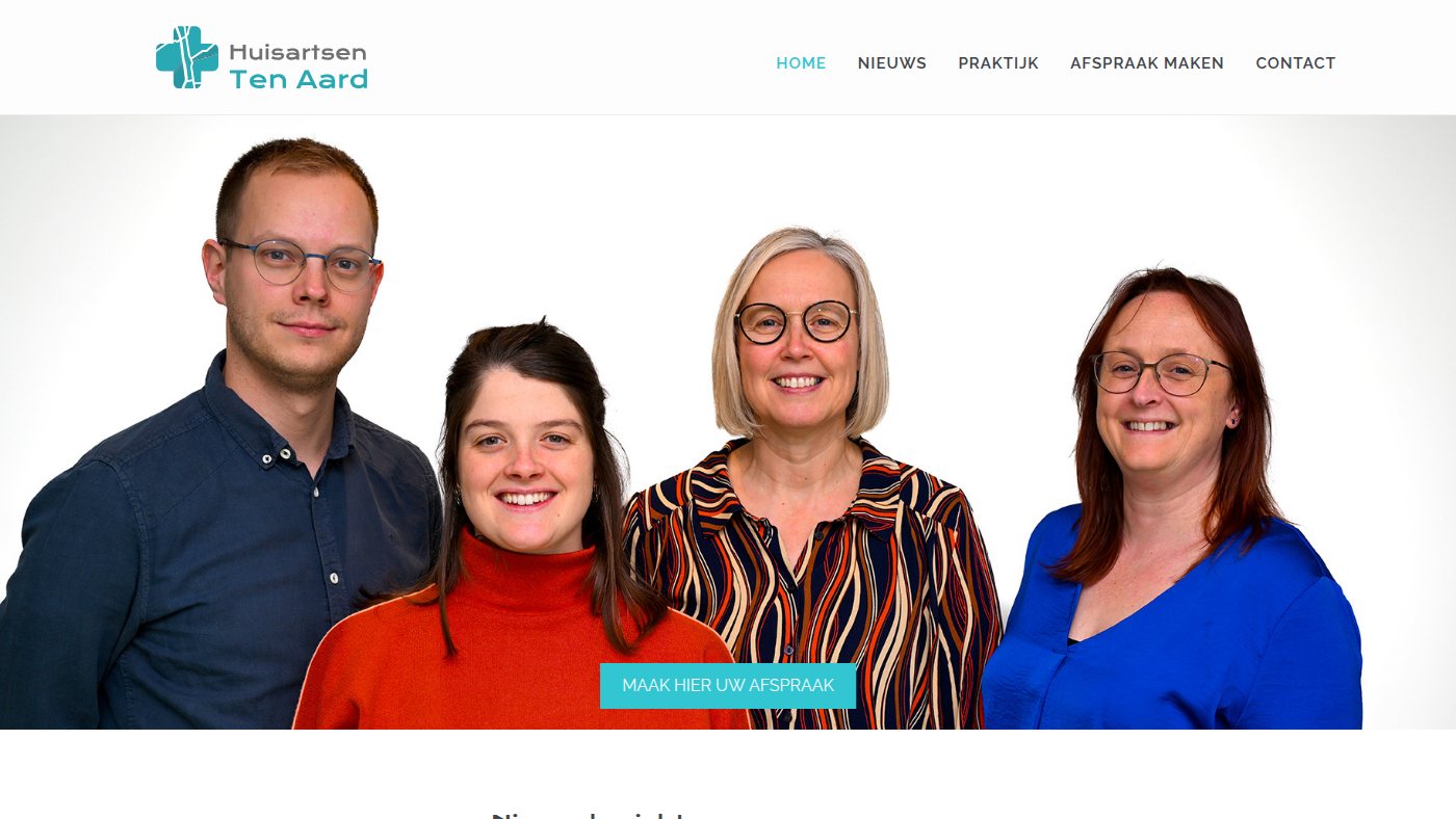 The home page of huisartsentenaard.be