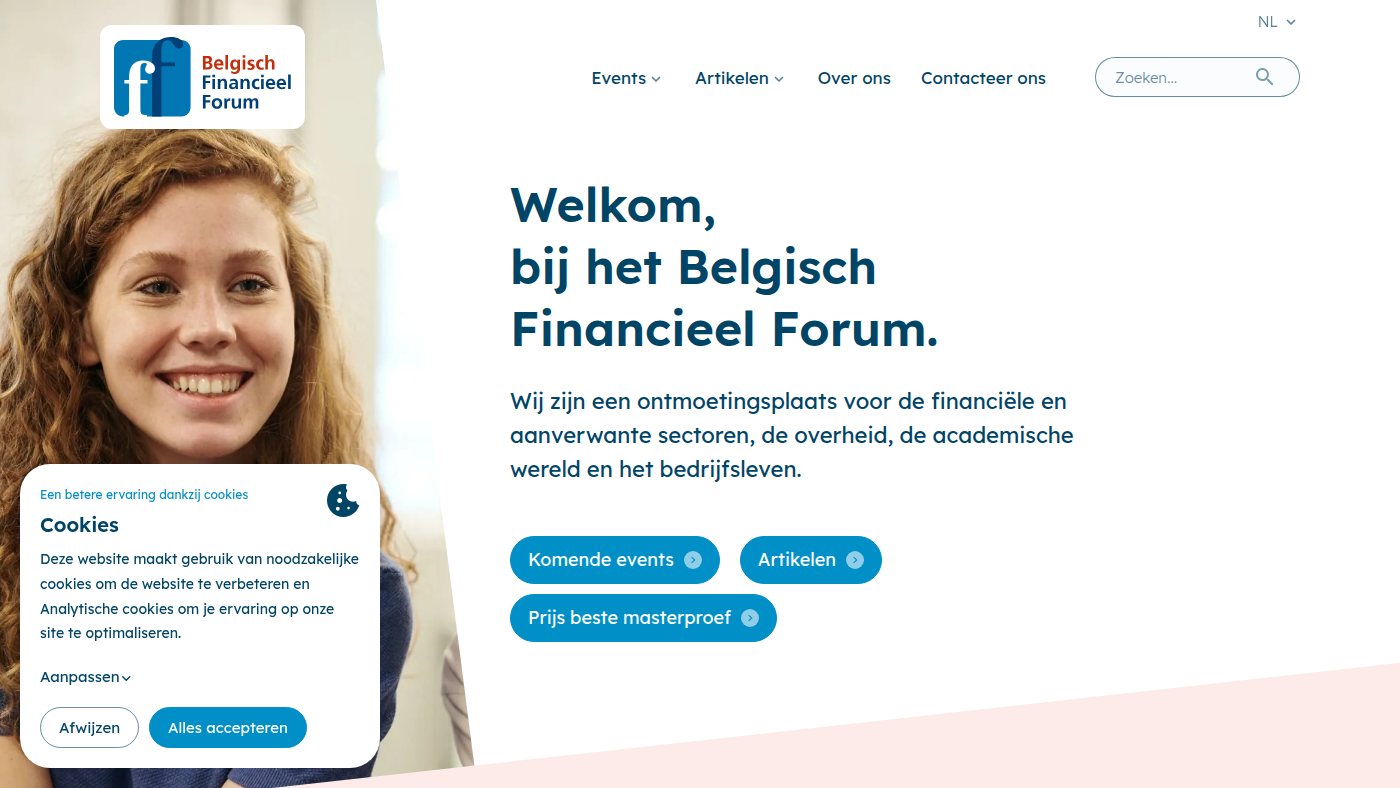 The home page of financialforum.be
