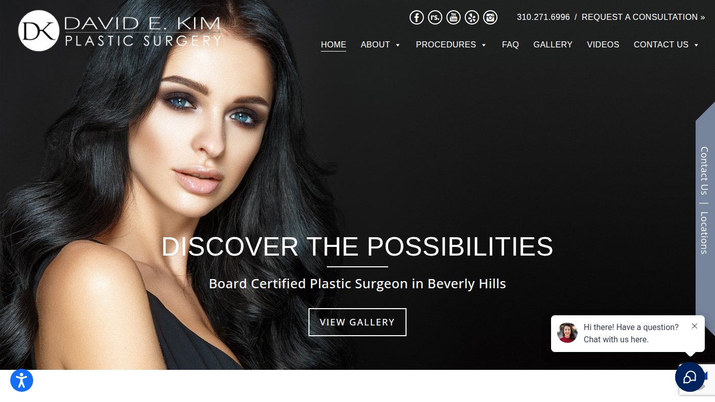 The home page of drdavidkim.com