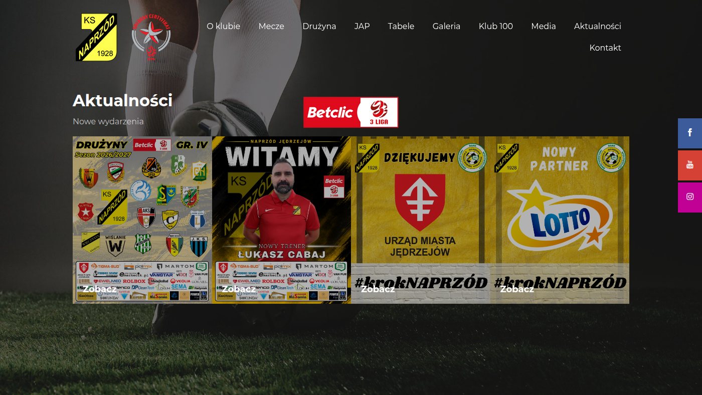 The home page of naprzodjedrzejow.pl
