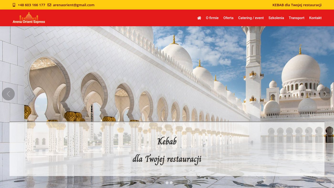 The home page of kebabarena.pl
