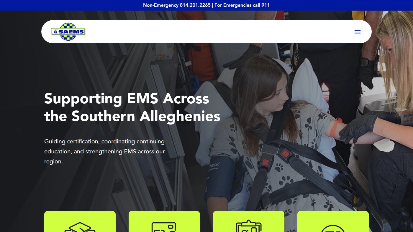 The home page of saems.com