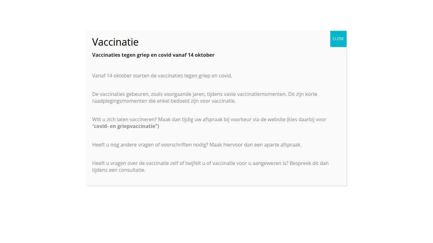 The home page of groepspraktijkwerchter.be