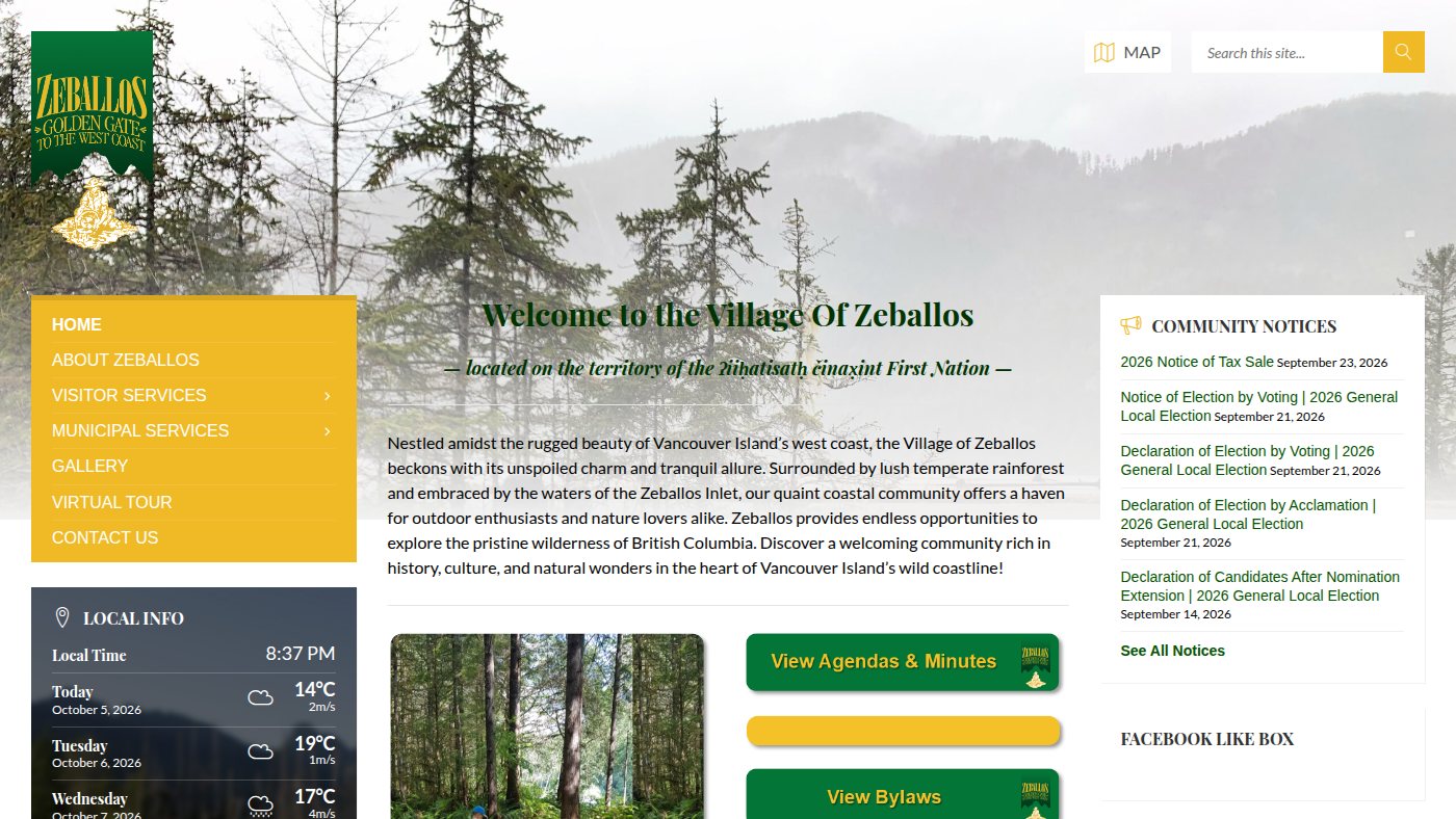 The home page of zeballos.com