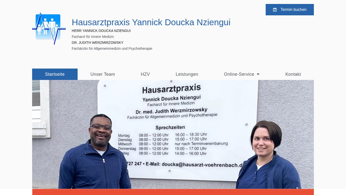 The home page of hausarzt-voehrenbach.de
