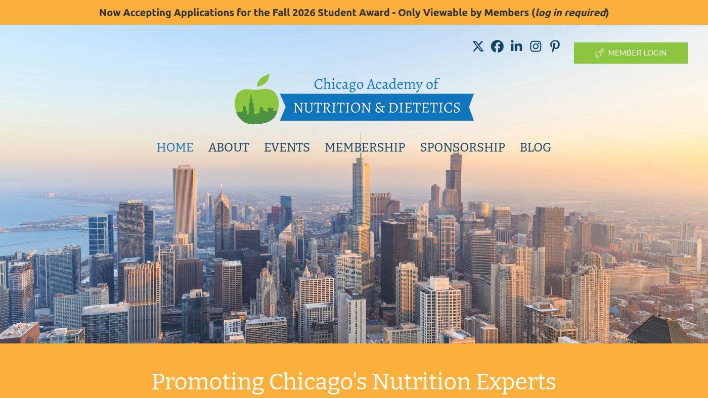 The home page of eatrightchicago.org