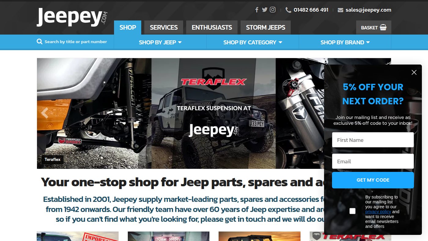 The home page of jeepey.com