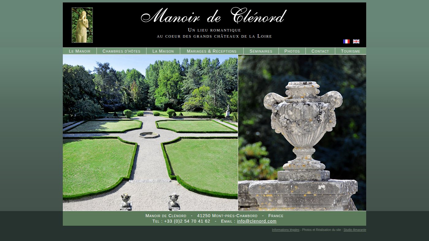 The home page of clenord.com